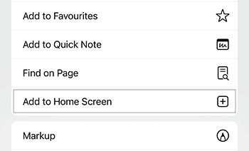 Begin creating a shortcut