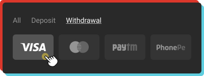 Pick your preferred payout method Pick your preferred payout method